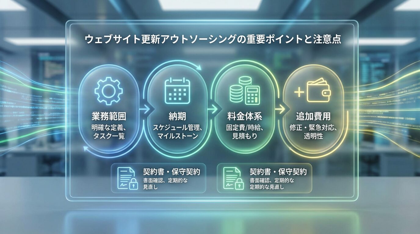 ホームページ更新を依頼する際の注意点とチェックポイント