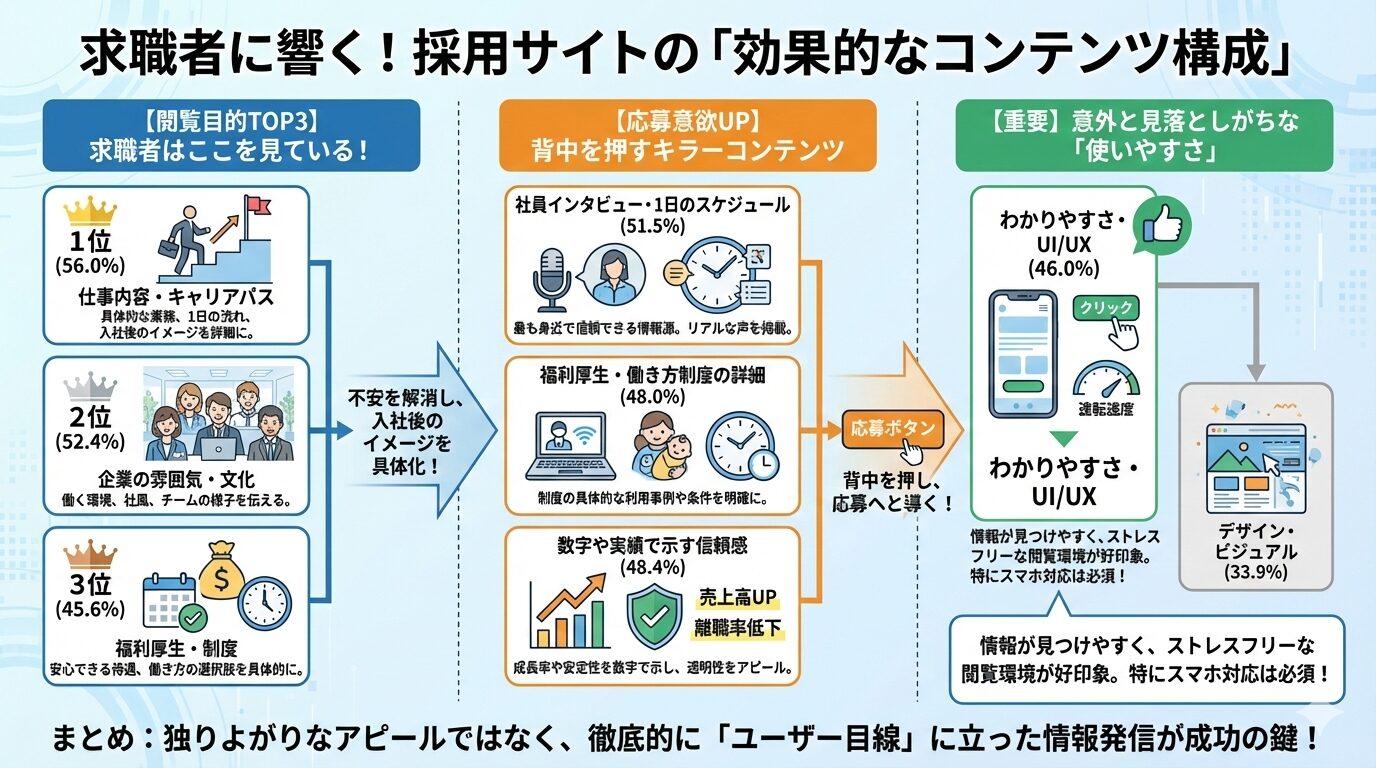 応募が増える採用サイトの構成・コンテンツ