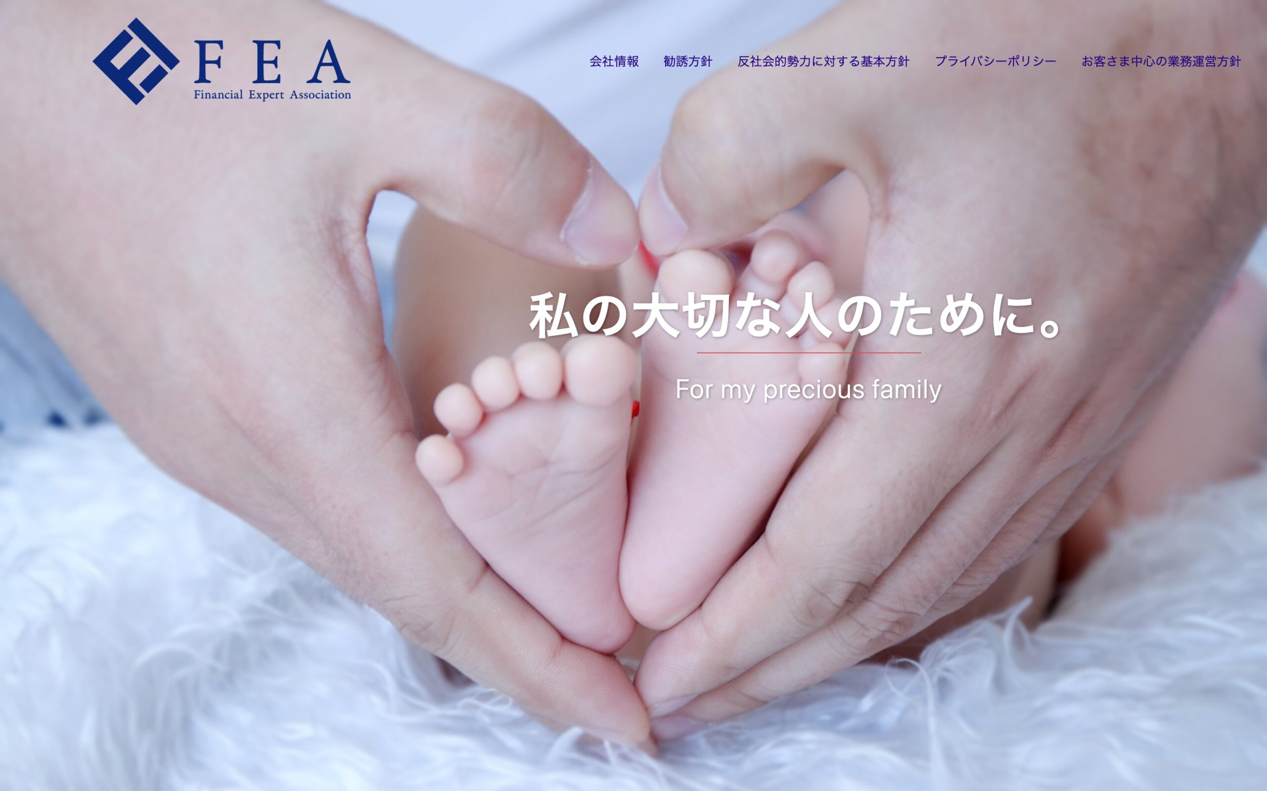 FEAのホームページ　ファーストビュー