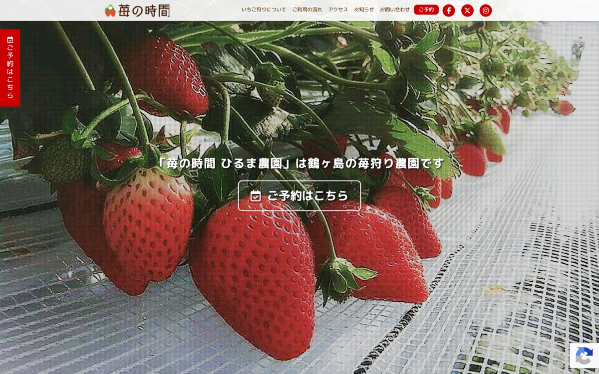 苺の時間 ひるま農園のトップページ